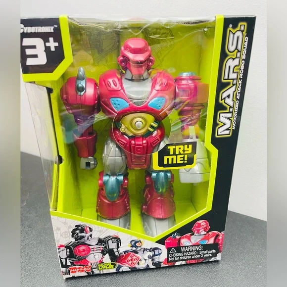 M.A.R.S. Motorized 7" Cybotronix Attack Robo Squad ~ Red Revo Robot (#8831) - Picture 8 of 10